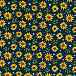 21w Needlecord Fabric | Sunflower Teal