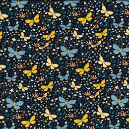 21w Needlecord Fabric | Butterfly Multi