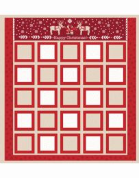 When I Met Santa's Reindeer | Advent Calendar Panel Red