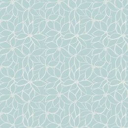 Hajime Fabric by Stuart Hillard | Linear Flower Light Blue