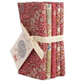 Tilda Sanctuary Fabric | Fat Quarter Bundle Maroon/Rhubarb